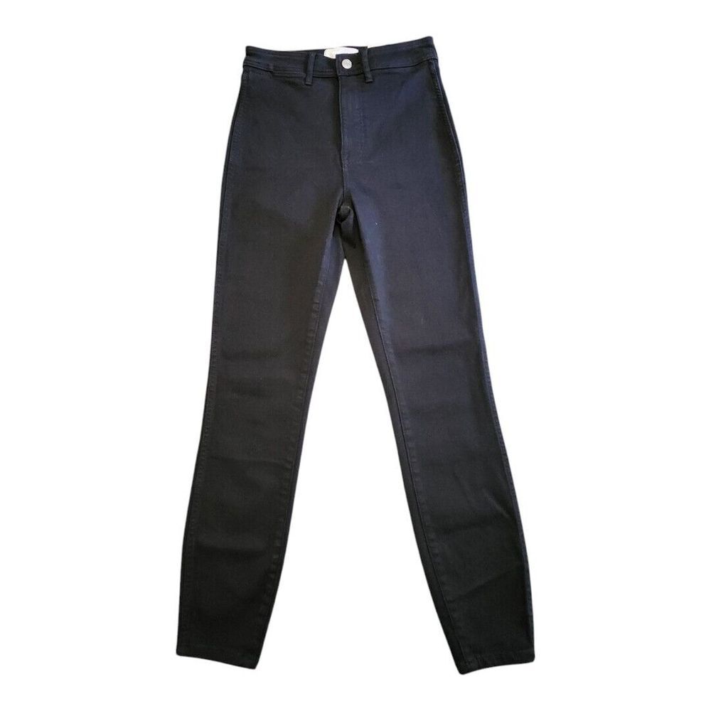 NWT Everlane The Way-High Skinny Jean Black Size 27 Grunge Organic Stretch Denim - Picture 1 of 10